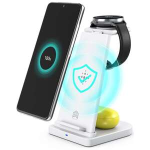 Boost 3 v 1 Bezdrôtová Nabíjacia Stanica, Biela