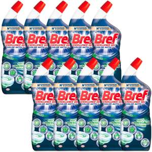 Bref 10x Effect Čistiaci gél na toalety proti vodnému kameňu 10x700ml