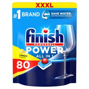 Tablety do umývačky riadu Finish Power All In One 80ks Lemon