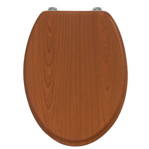 Pepita MDF WC doska s pomalým zatváraním - Drevený vzor - hnedá