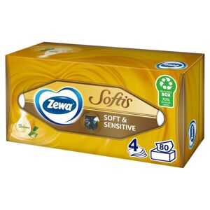 Zewa Softis Soft&Sensitive 4-vrstvové papierové vreckovky 80ks