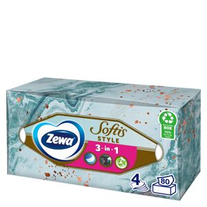 Zewa Softis Style 4-vrstvové vreckovky v škatuli 80 ks