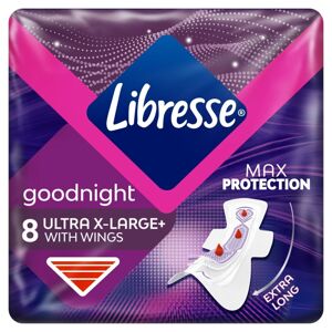 Libresse Goodnight Ultra+ X-Large nočné hygienické vložky 8 ks