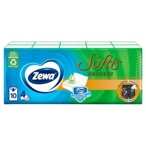 Zewa Softis Protect 4-vrstvové Papierové vreckovky 10x9 ks