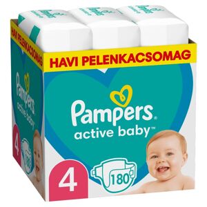 Pampers Active Baby mesačné balenie plienok 9-14kg Maxi 4 (180ks)