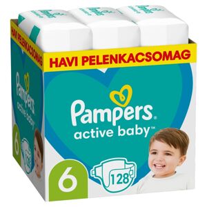 Pampers Active Baby mesačné balenie plienok 13-18kg Junior 6 (128ks)