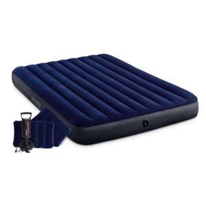 Nafukovací matrac + manuálna pumpa Intex Queen Dura Beam, 203x152x25 cm