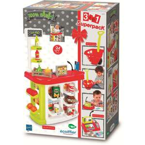 Ecoiffier 3 v 1 Chef Super Market - zeleno-červená